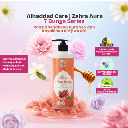 Alhaddad Care (Zahra Aura) Sabun Mandian 7 Bunga (Orange Series) (450 ML)