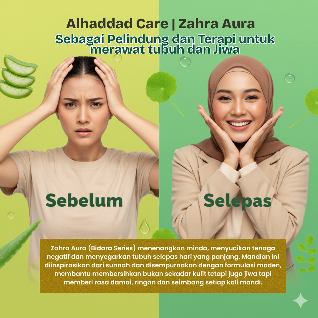 Alhaddad Care (Zahra Aura) Sabun Mandian Bidara (Yellowish Series) (450mL)