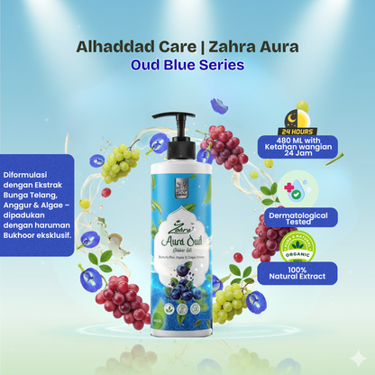 Alhaddad Care (Zahra Aura) Sabun Mandian Oud Blue Series (450mL)