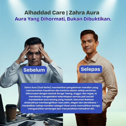 Alhaddad Care (Zahra Aura) Sabun Mandian Oud Blue Series (450mL)