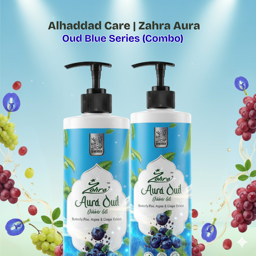 Alhaddad Care (Zahra Aura) Sabun Mandian Oud Blue Series (450mL)